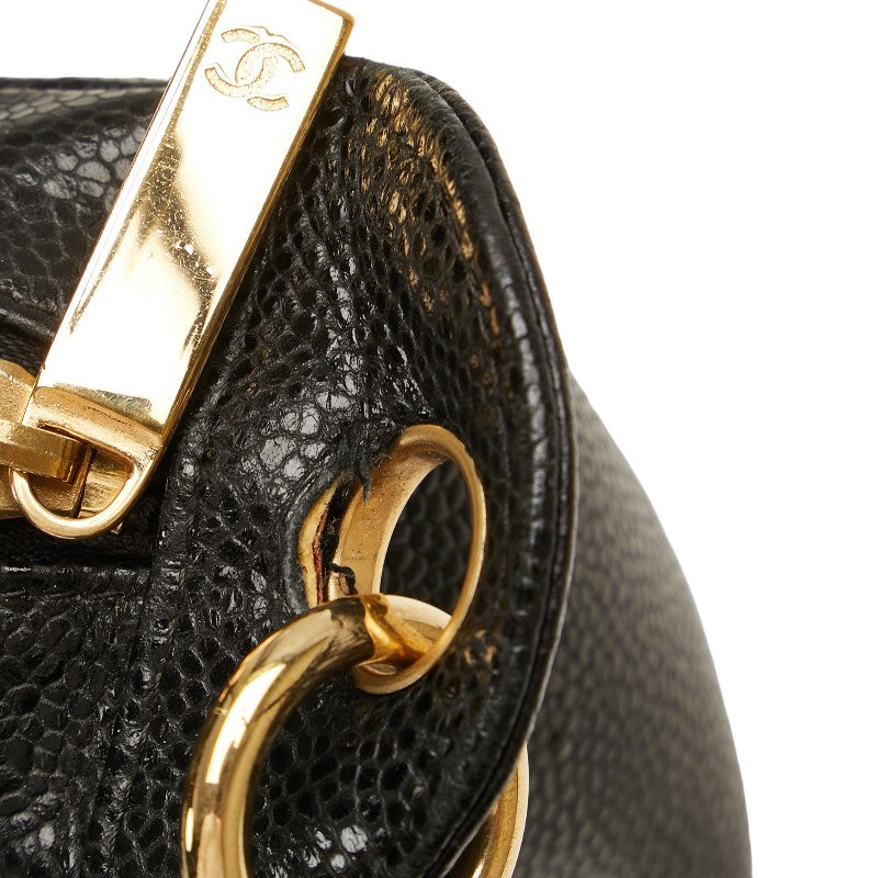 Chanel Caviar Skin Matelasse Coco Mark Chain Shoulder Bag