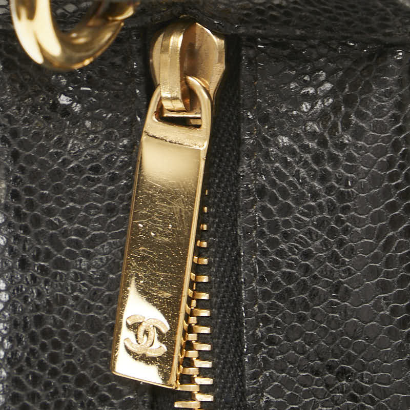 Chanel Caviar Skin Matelasse Coco Mark Chain Shoulder Bag