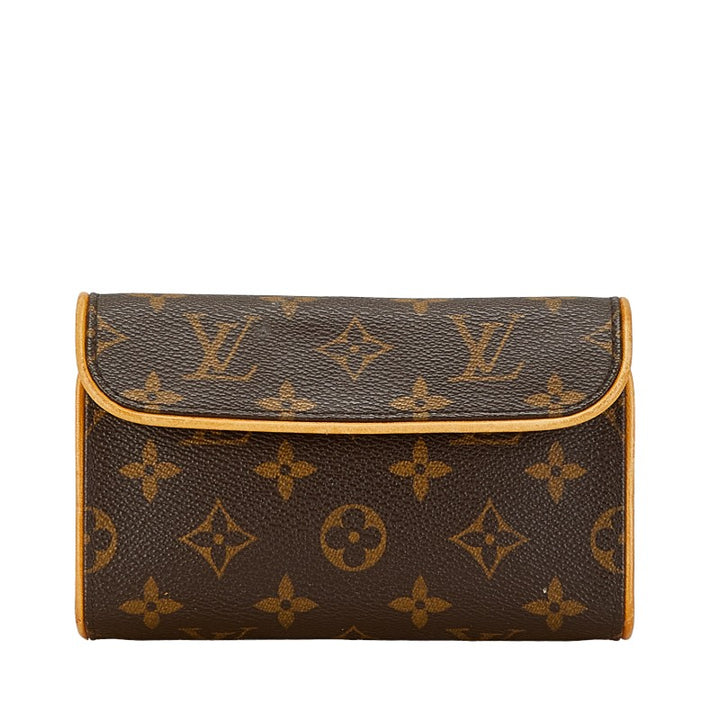 Louis Vuitton Monogram Pochette Florentine Shoulder Bag M51855 Brown PVC Leather