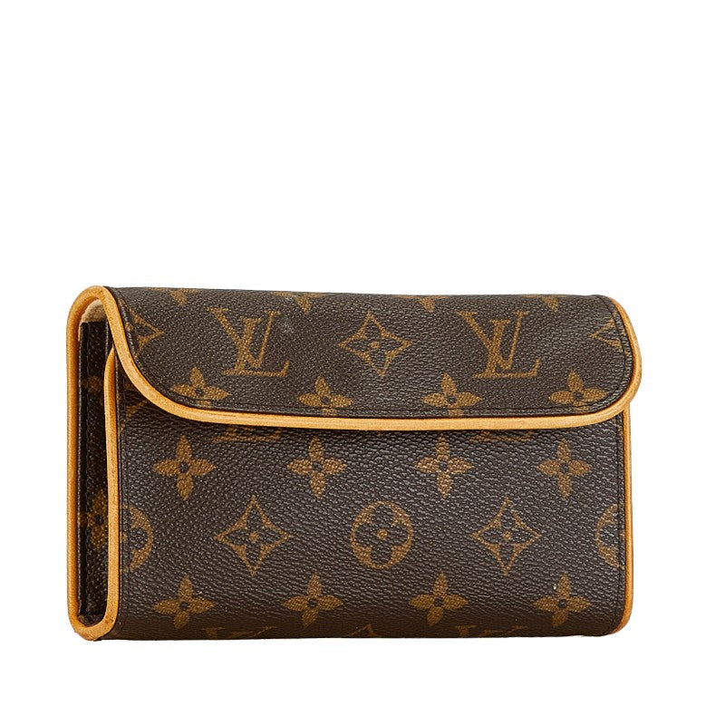 Louis Vuitton Monogram Pochette Florentine Shoulder Bag M51855 Brown PVC Leather