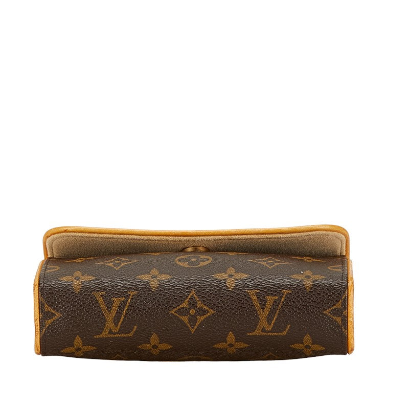 Louis Vuitton Monogram Pochette Florentine Shoulder Bag M51855 Brown PVC Leather