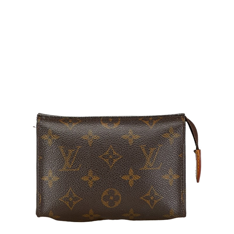 Louis Vuitton Monogram Pochette Toilette 15 Clutch M47546 Brown PVC Leather in Very Good Condition