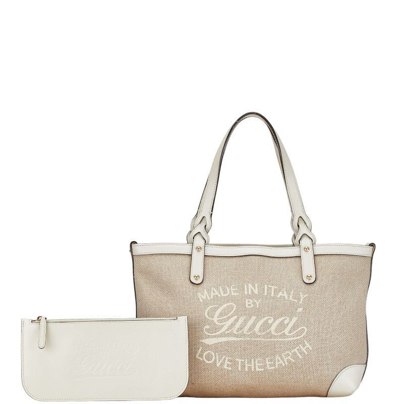 Gucci Canvas Leather Craft Tote Bag 269878