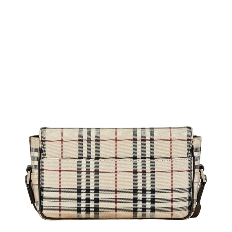 Burberry Nova Check Canvas Leather Shoulder Bag