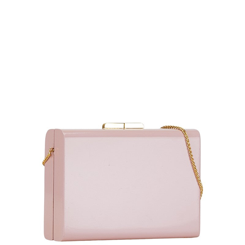 Salvatore Ferragamo Plastic Chain Shoulder Bag Pink Gold