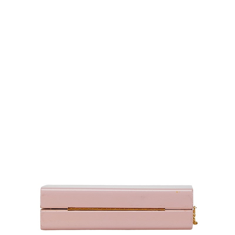 Salvatore Ferragamo Plastic Chain Shoulder Bag Pink Gold