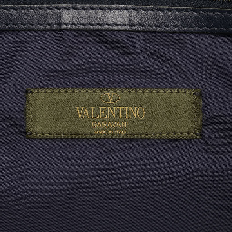 Valentino Nylon Leather Studs Camouflage Tote Bag