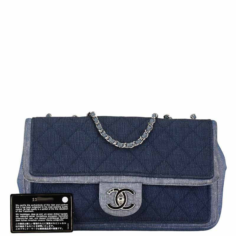 Chanel Matelasse 25 Denim Chain Shoulder Bag