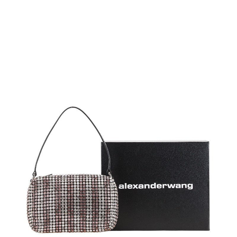 Alexander Wang Leather Rhinestone Mini Handbag Clutch in Very Good Condition