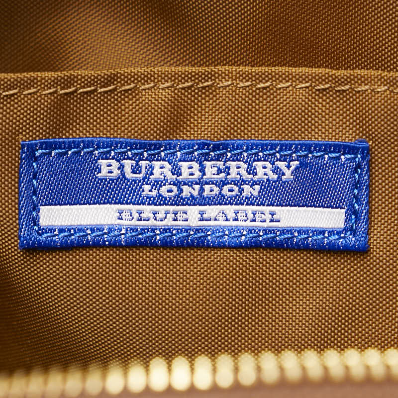 Burberry Canvas Leather Check Tote Bag in Very Good Condition