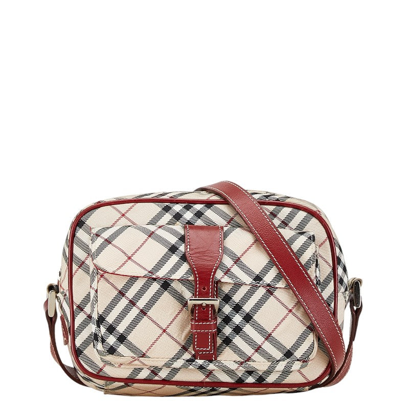 Burberry Nova Check Canvas Leather Shoulder Bag in Very Good Condition