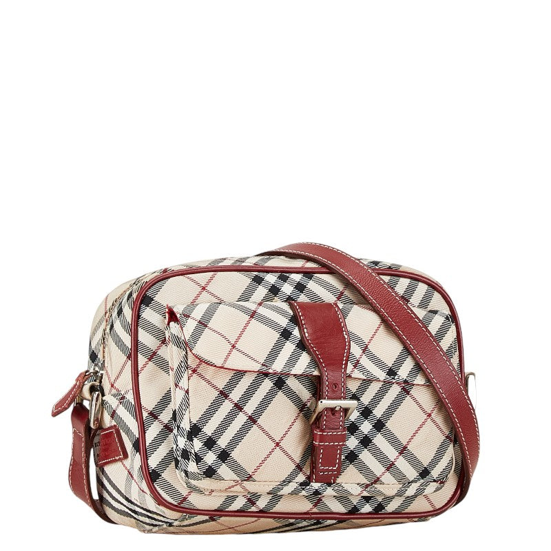 Burberry Nova Check Canvas Leather Shoulder Bag in Very Good Condition