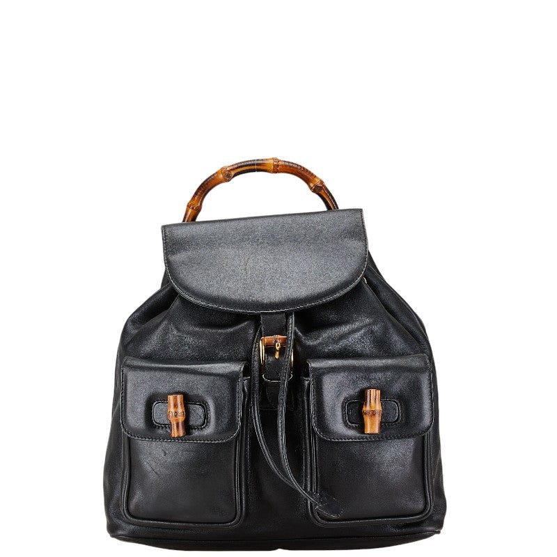 Gucci Bamboo Leather Backpack 00319980016