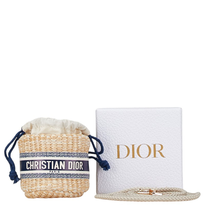 Dior Raffia Cotton Logo 2WAY Shoulder Bag