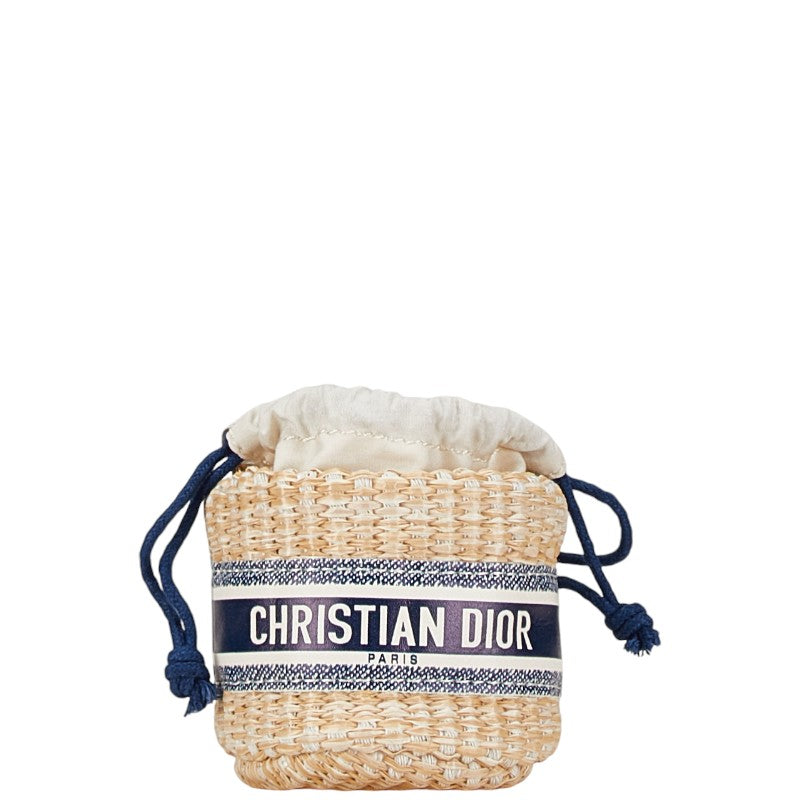 Dior Raffia Cotton Logo 2WAY Shoulder Bag