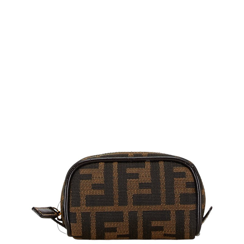 Fendi Zucca Canvas Leather Pouch 26577