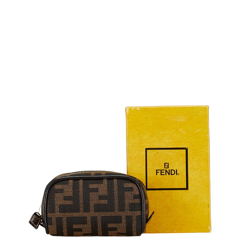 Fendi Zucca Canvas Leather Pouch 26577