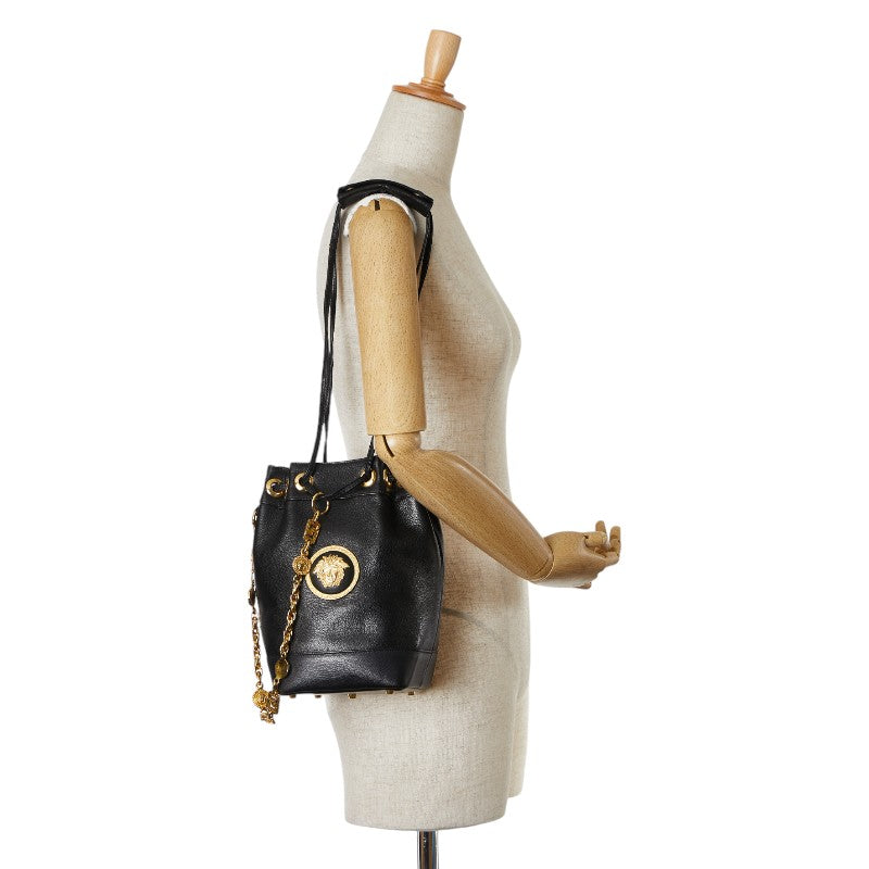 Versace Medusa Leather Shoulder Bag