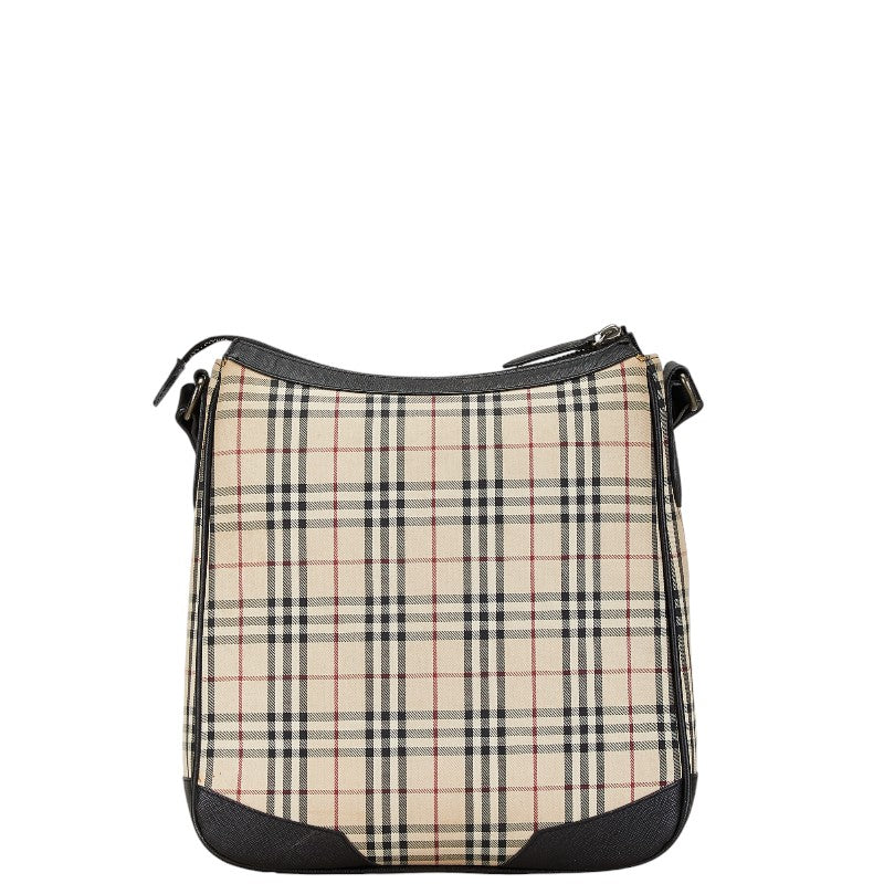 Burberry Nova Check Canvas Leather Shoulder Bag