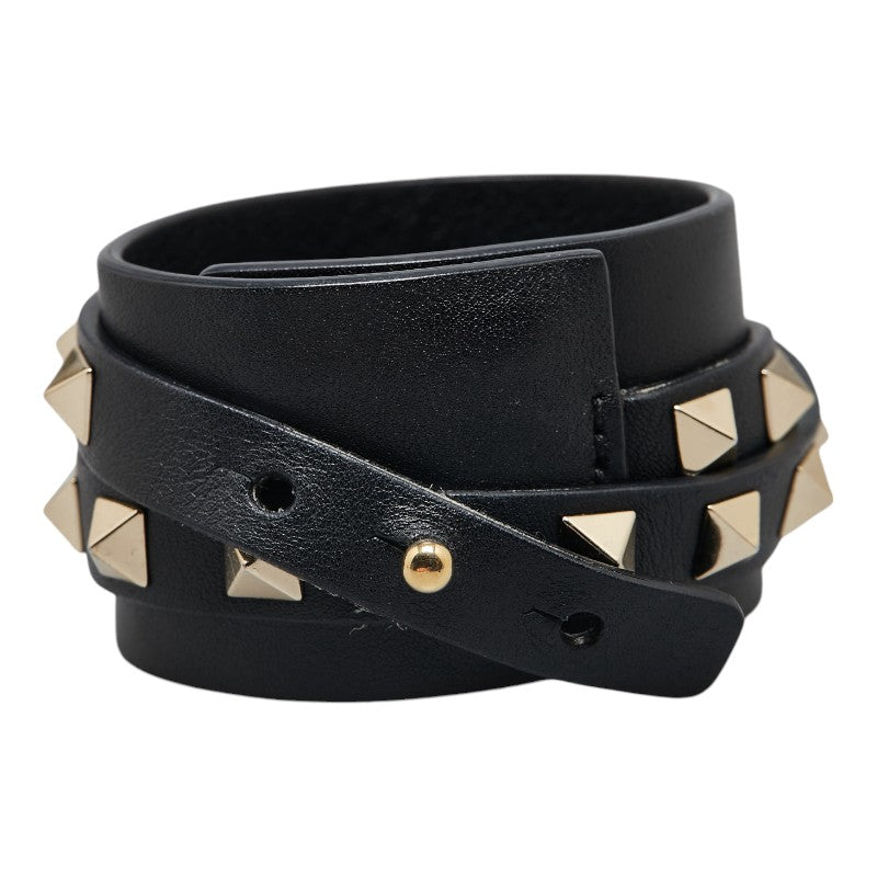 Valentino Leather Studded Bangle Bracelet