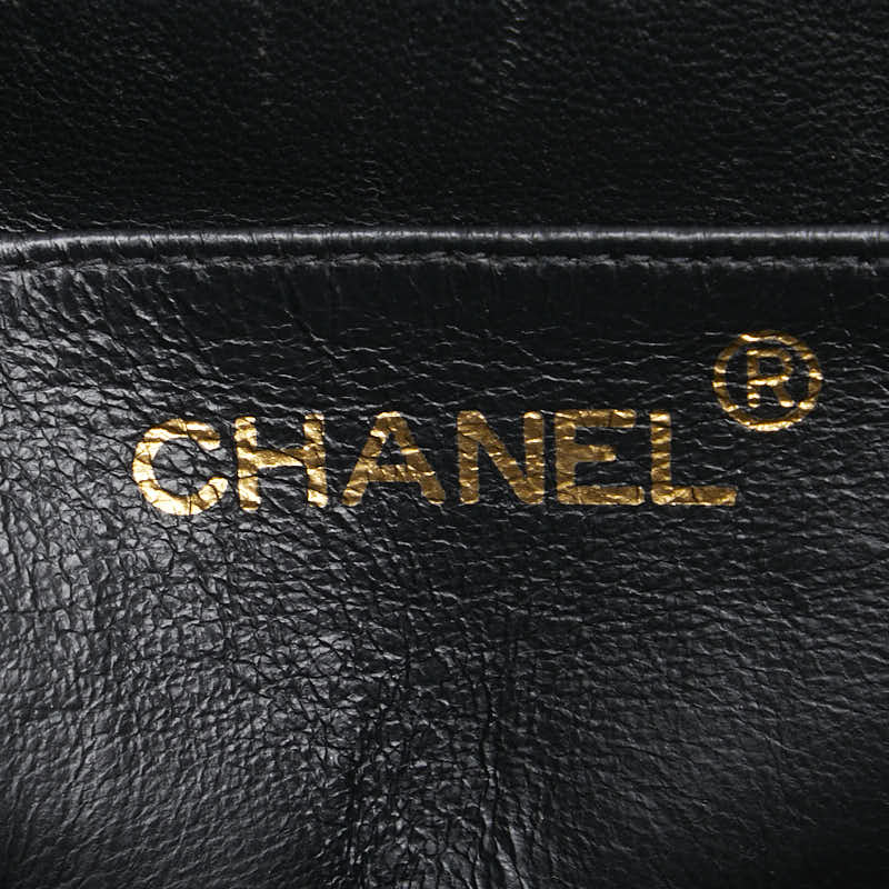 Chanel Matelasse Coco Mark Chain Backpack Black Lambskin