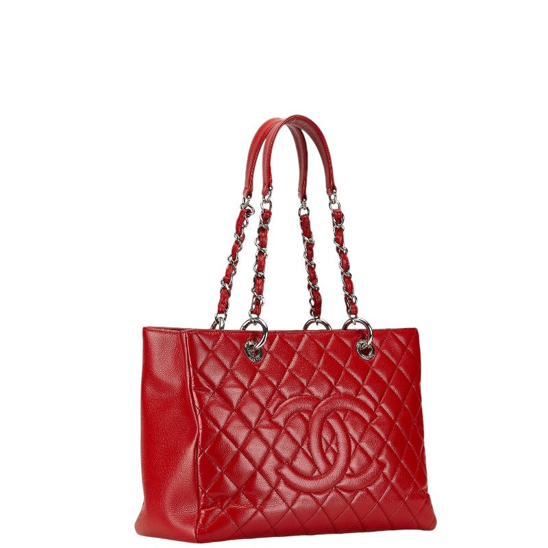 Chanel Caviar Skin Matelasse Coco Mark Chain Tote Bag