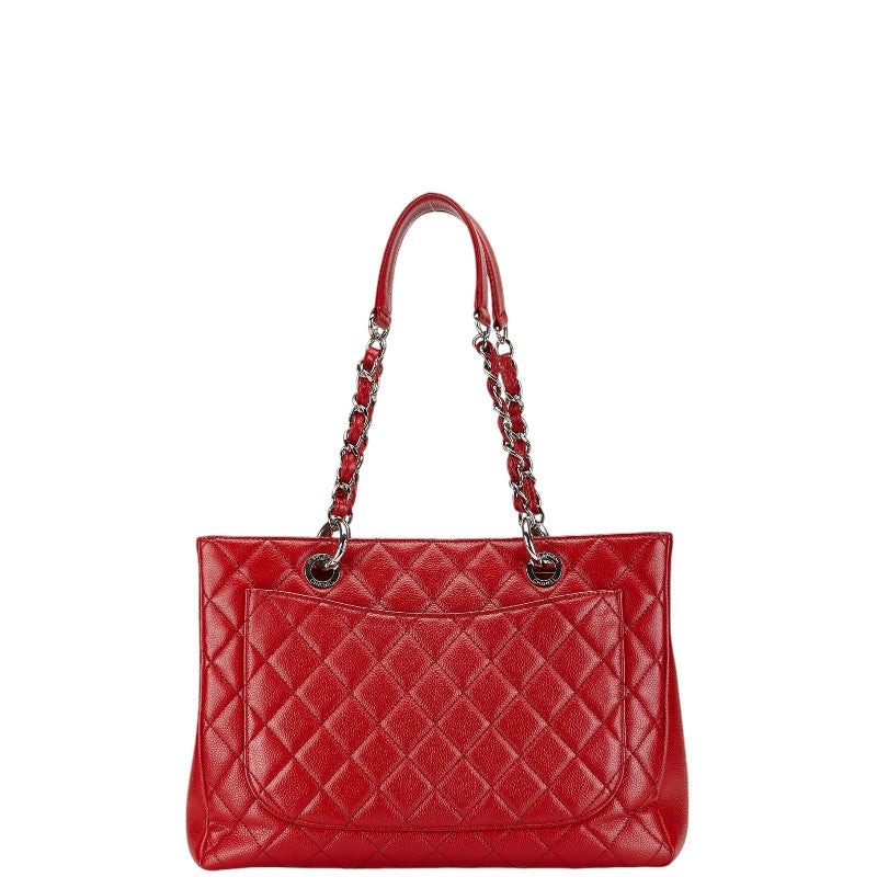 Chanel Caviar Skin Matelasse Coco Mark Chain Tote Bag