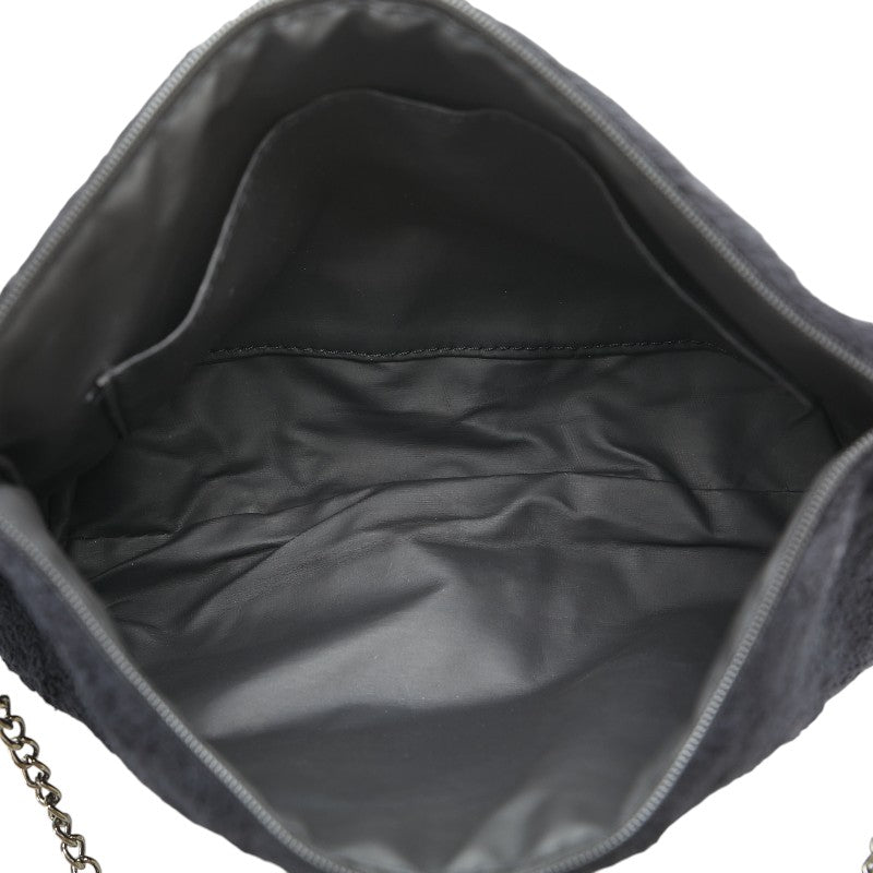 Chanel Coco Mark Chain Shoulder Bag Black Fur in Very Good Condition