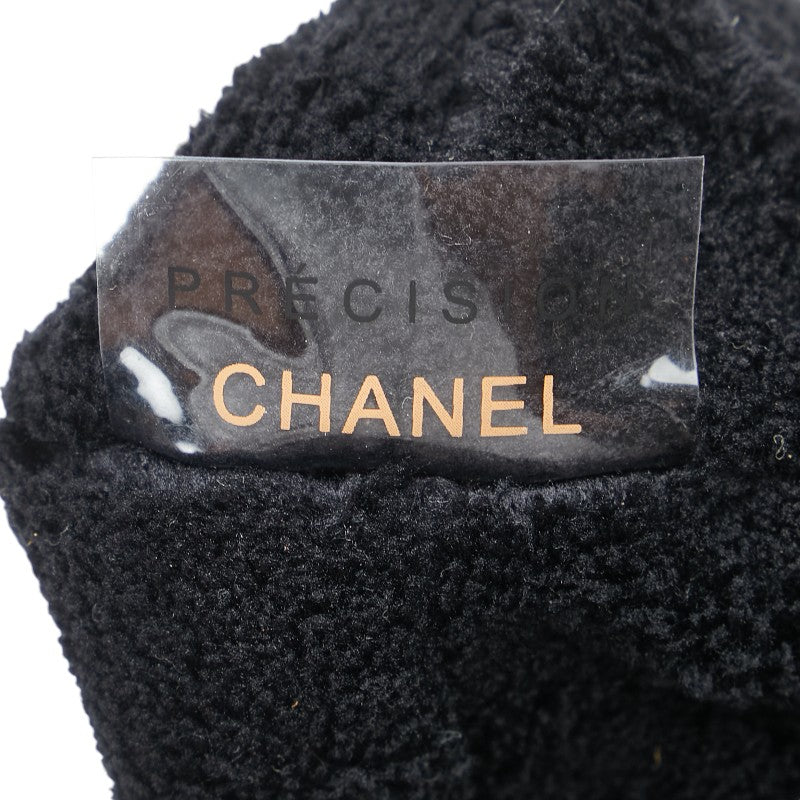 Chanel Coco Mark Chain Shoulder Bag Black Fur in Very Good Condition