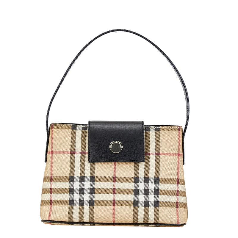 Burberry Nova Check Nylon Leather Handbag in Great Condition