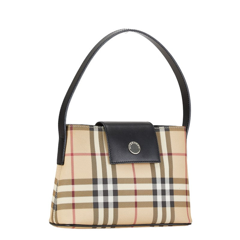 Burberry Nova Check Nylon Leather Handbag