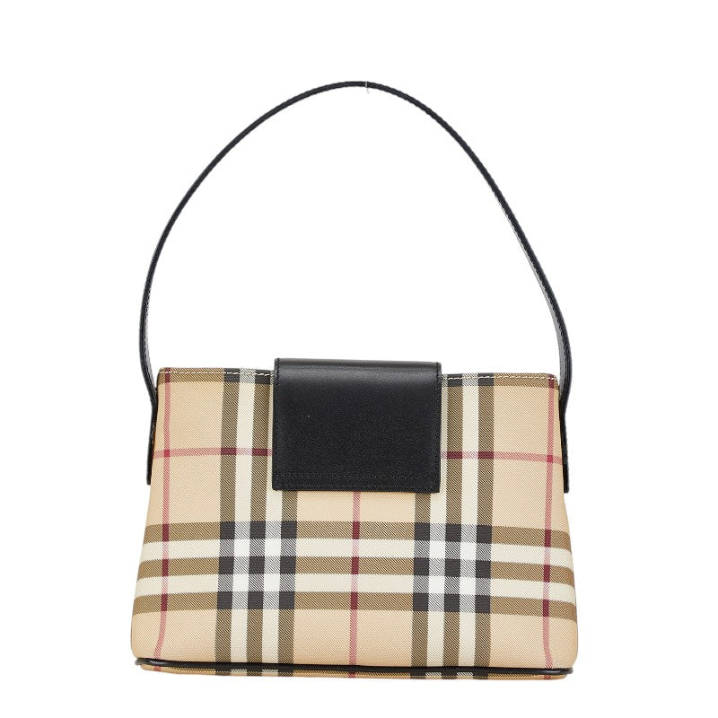 Burberry Nova Check Nylon Leather Handbag