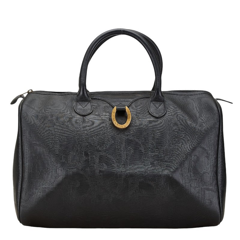 Dior Monogram Trotter Boston Bag Black PVC Leather