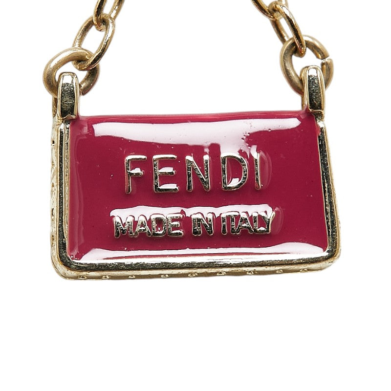 Fendi Gold Pink Orange Plated Necklace in Great Condition