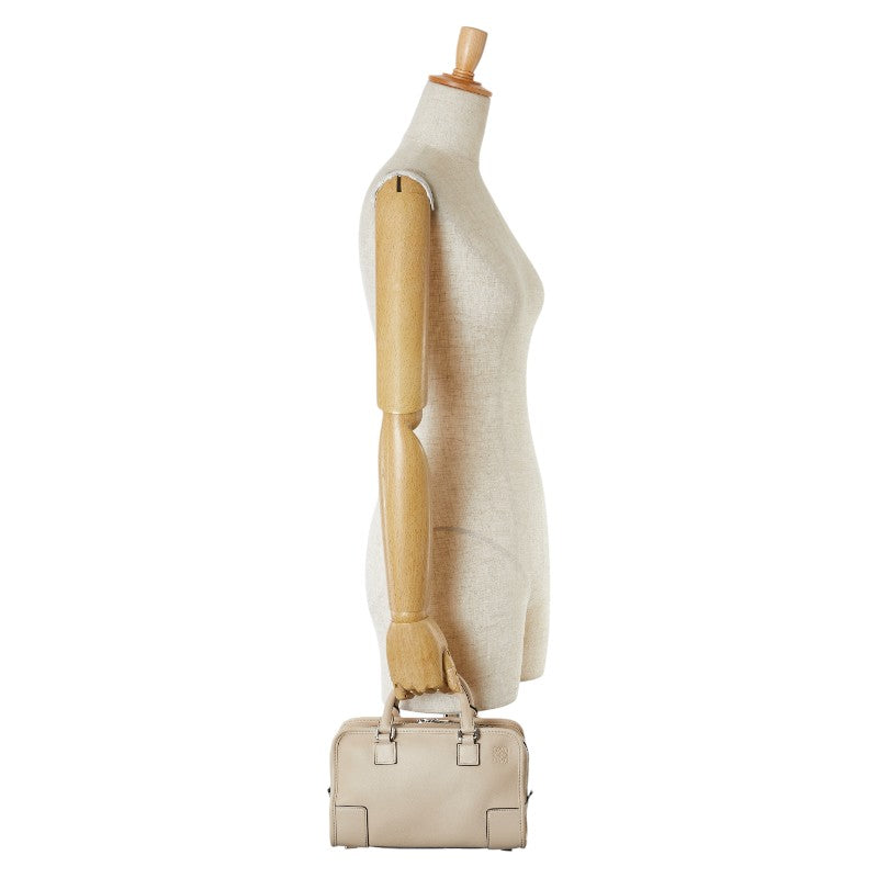 Loewe Anagram Amazona 23 Leather Handbag Beige