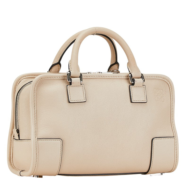 Loewe Anagram Amazona 23 Leather Handbag Beige