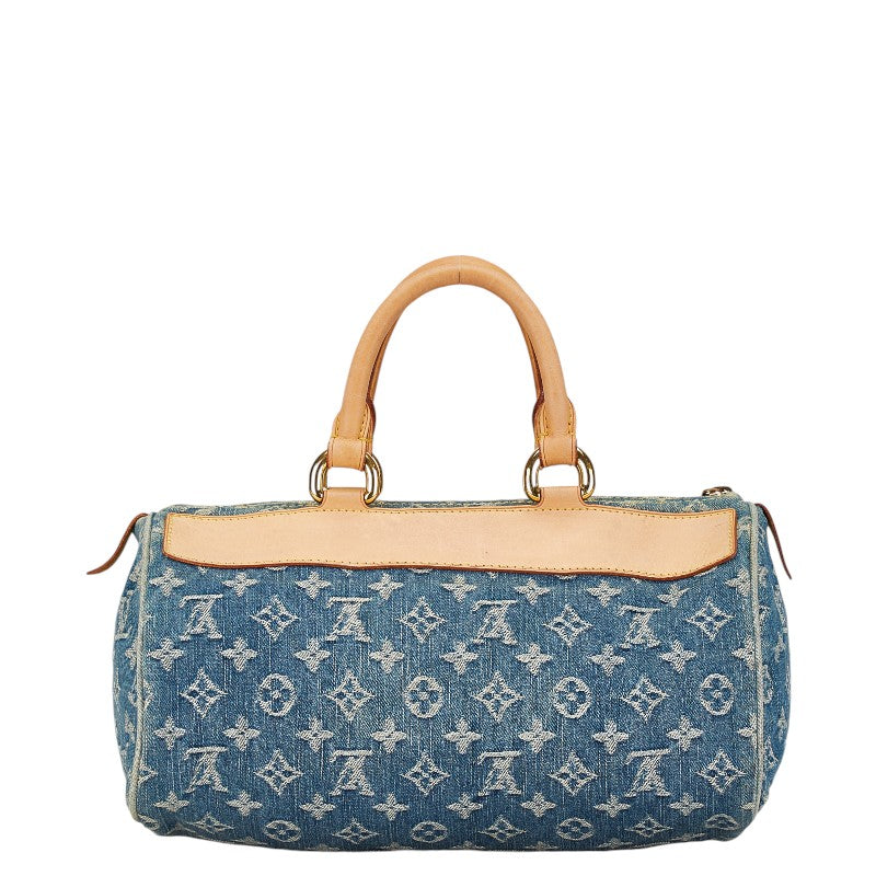 Louis Vuitton Denim Neo Speedy Handbag M95019 in Very Good Condition