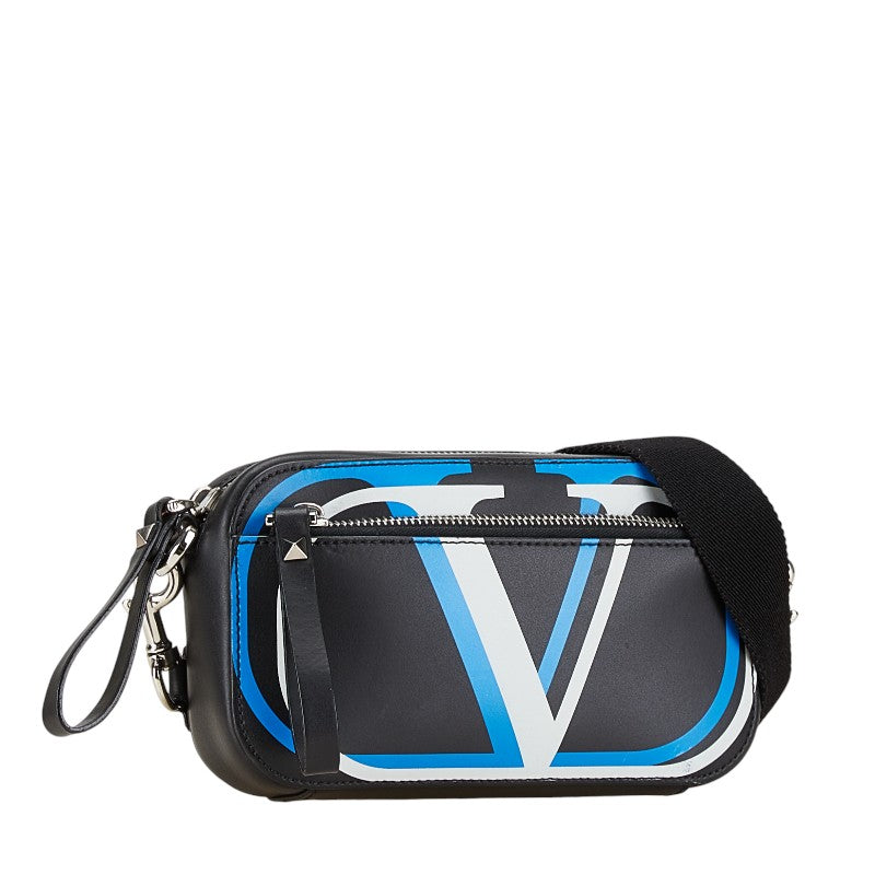 Valentino Leather Logo Body Bag Waist Bag Shoulder Bag in Great Condition