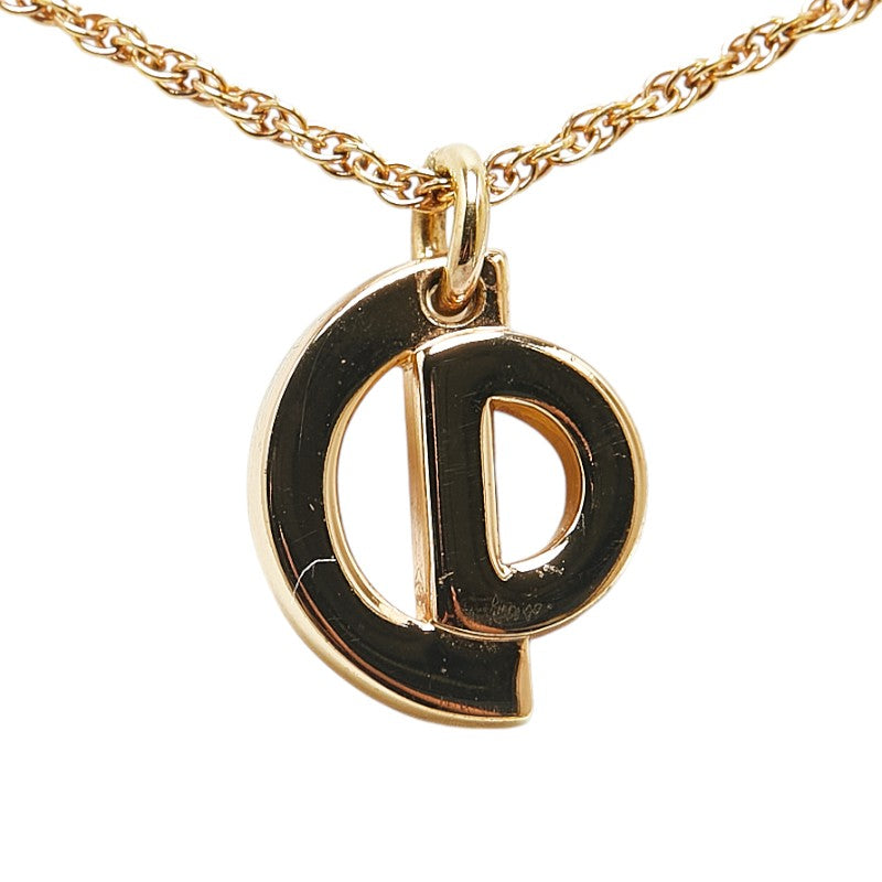 Dior CD Logo Chain Necklace Gold Plated in Great Condition