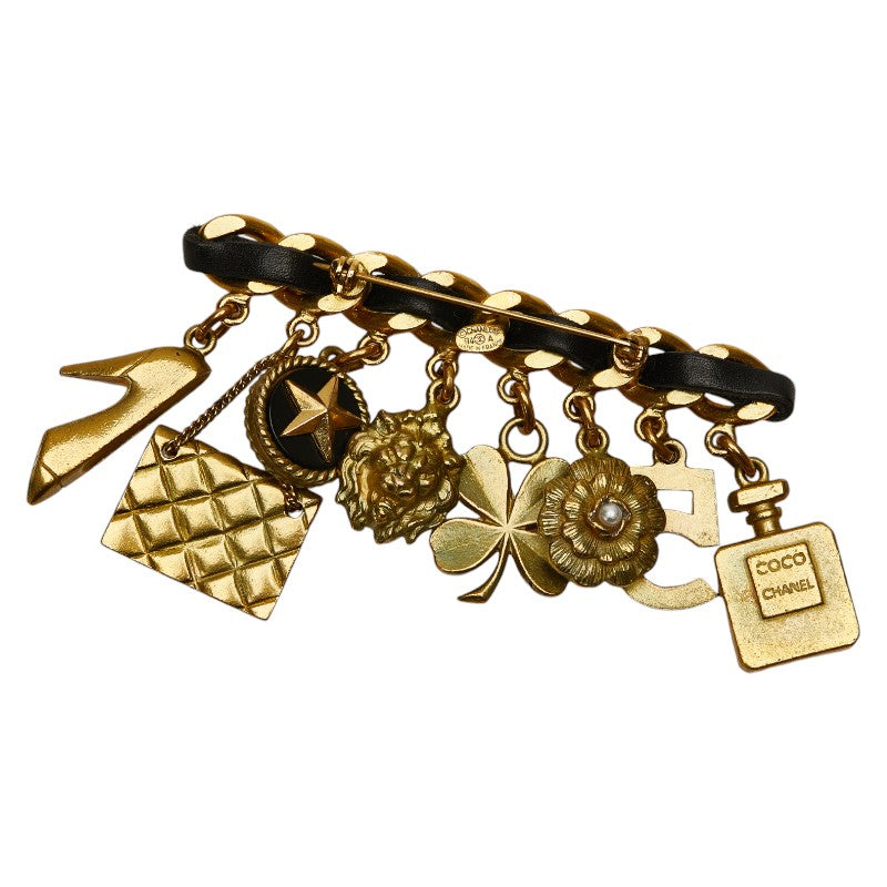 Chanel Vintage Matelasse Coco Mark Charm Brooch