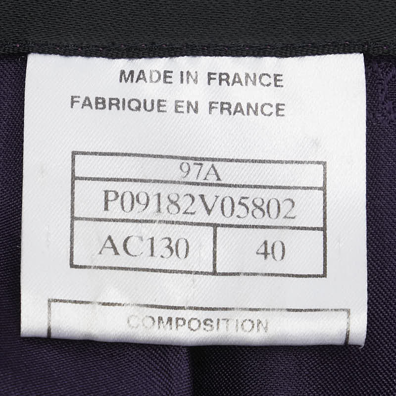 Chanel Vintage Coco Mark Jacket Purple in Very Good Condition