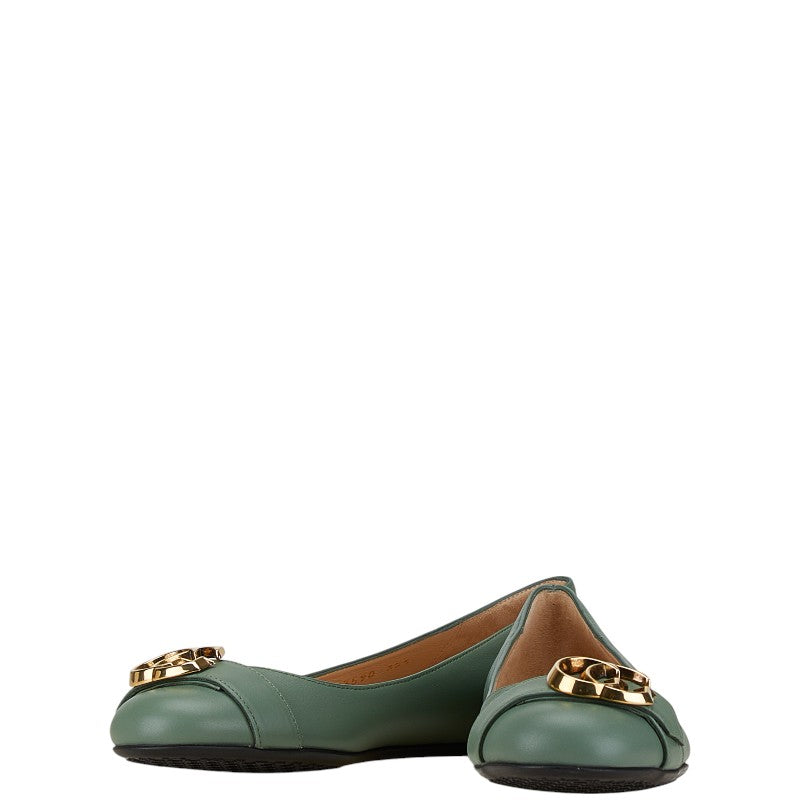 Gucci GG Marmont Leather Flat Shoes