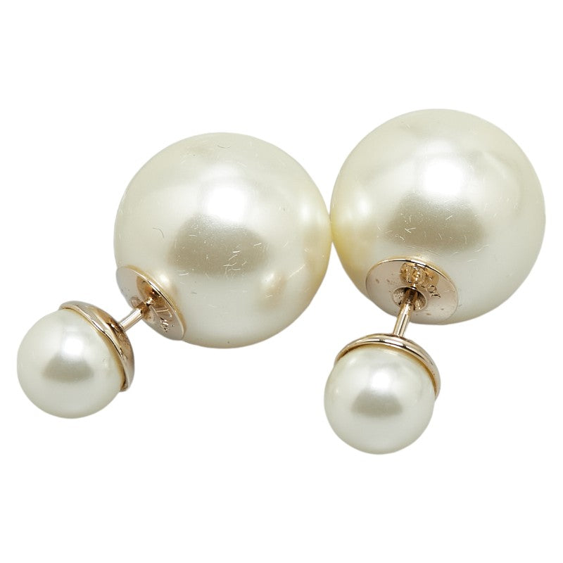 Dior Gold Pearl Earrings in Very Good Condition