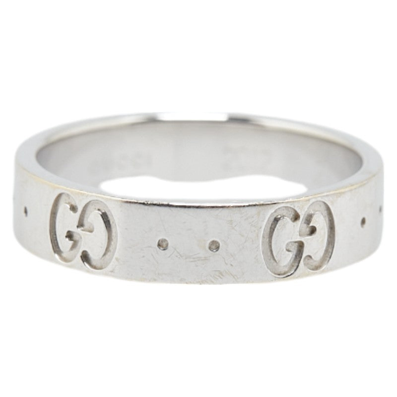 Gucci GG Icon White Gold 750 Ring in Great Condition