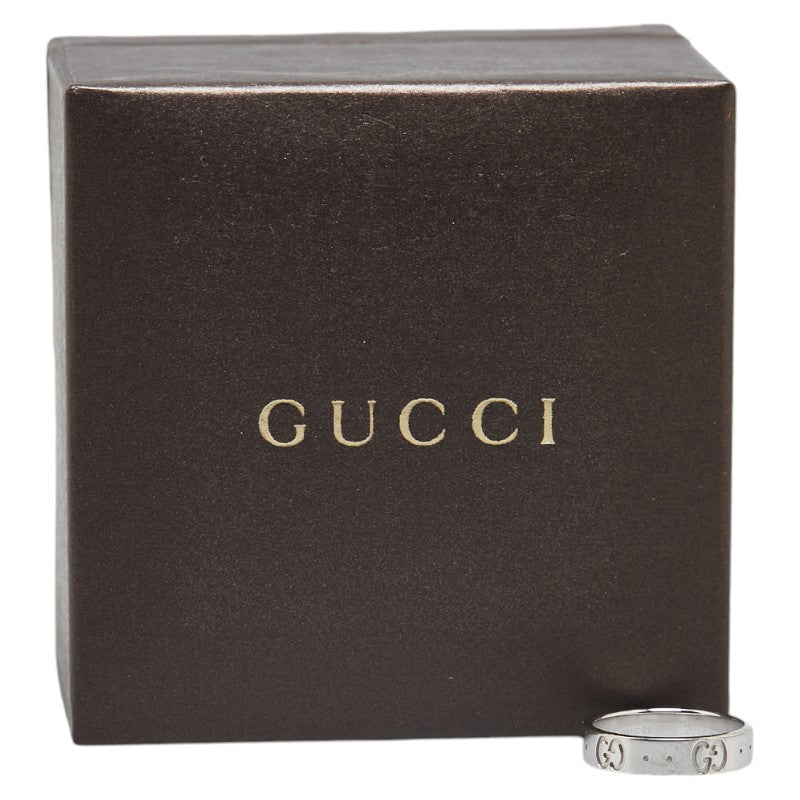 Gucci GG Icon White Gold 750 Ring in Great Condition