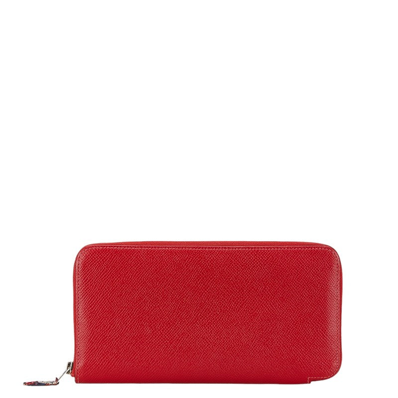 Hermes Azap Long Red Epsom Wallet