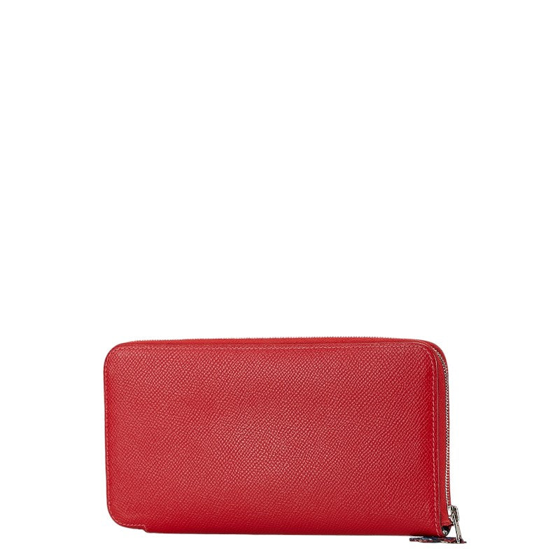 Hermes Azap Long Red Epsom Wallet