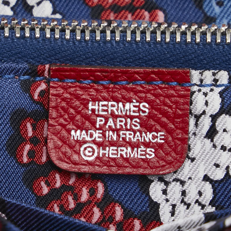 Hermes Azap Long Red Epsom Wallet