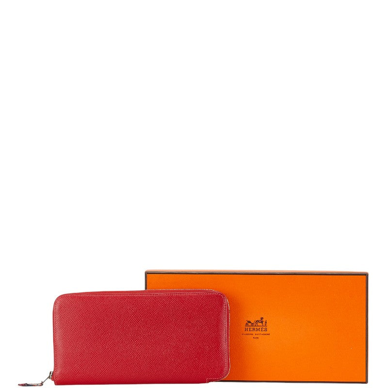 Hermes Azap Long Red Epsom Wallet