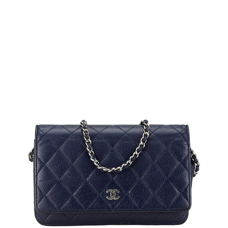 Chanel Caviar Skin Chain Wallet Bag